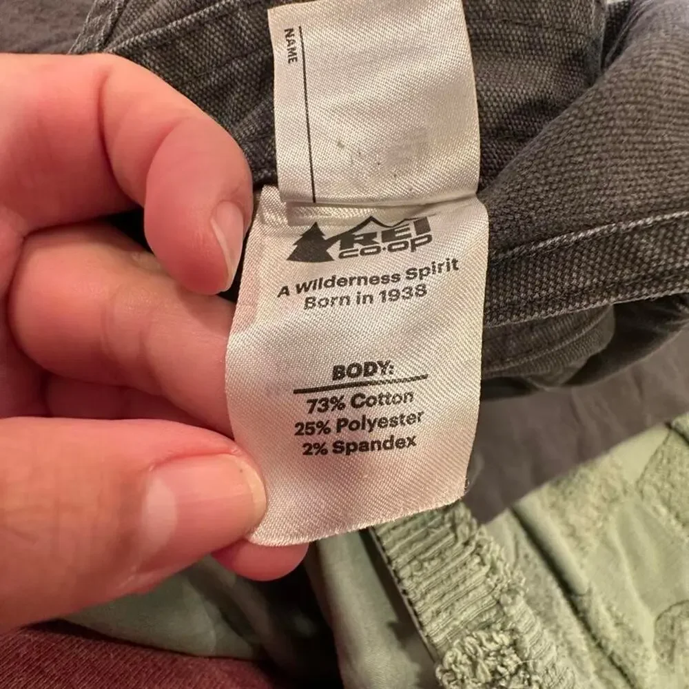 Kids REI Charcoal overalls with adjustable straps